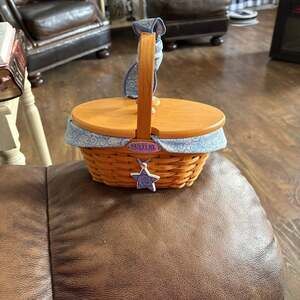 Longaberger 2000 C.C. Century Celebration Basket w/Liner Protector Lid & Accent